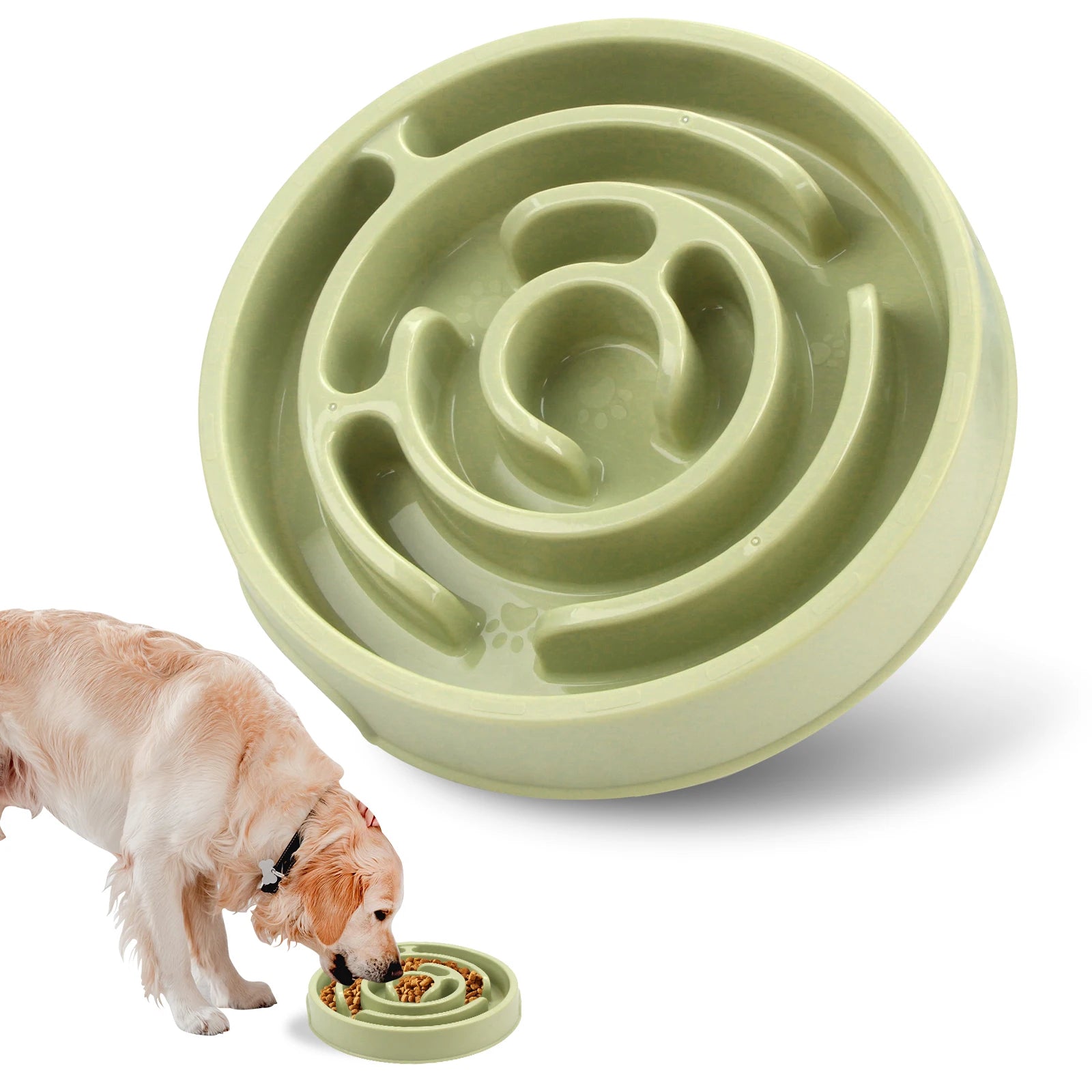 Comedero Lento para Perros Antiahogo-Plato Antideslizante para Comer Despacio-Perros  Pequeños, Medianos y Grandes.