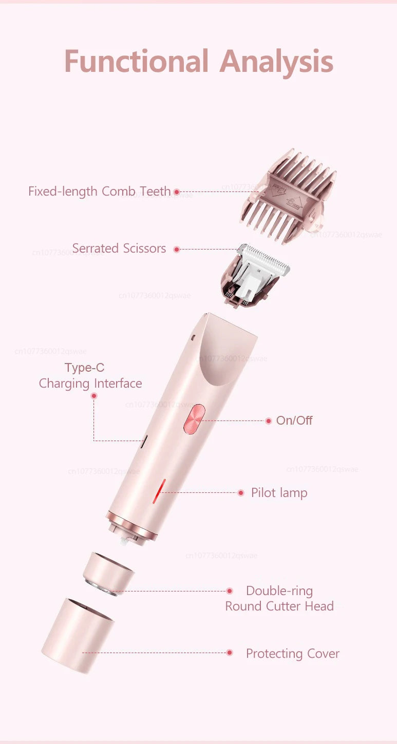 Afeitadora Eléctrica para Mujer - Depiladora Corporal