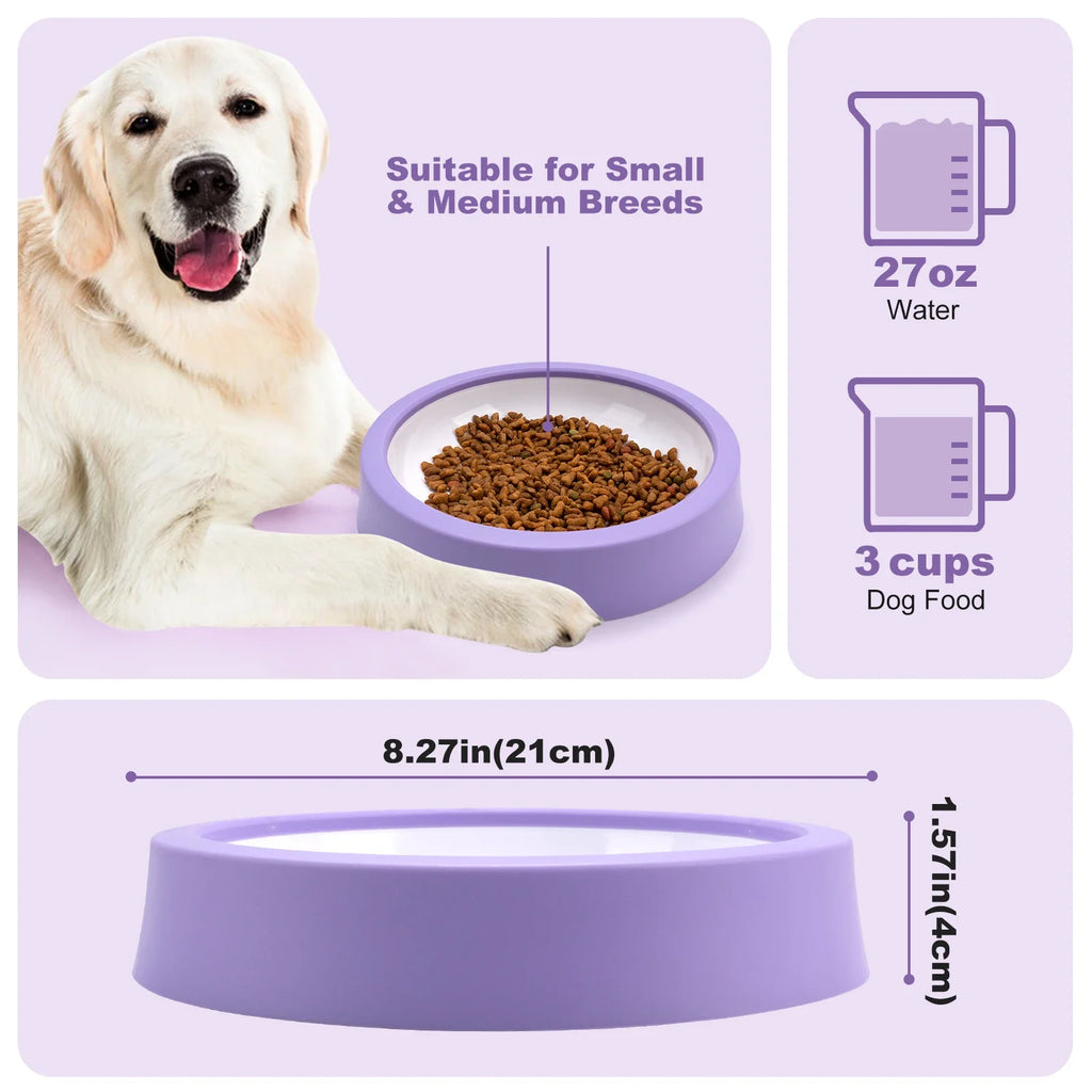 Comedero Lento para Perros Antiahogo-Plato Antideslizante para Comer Despacio-Perros  Pequeños, Medianos y Grandes.