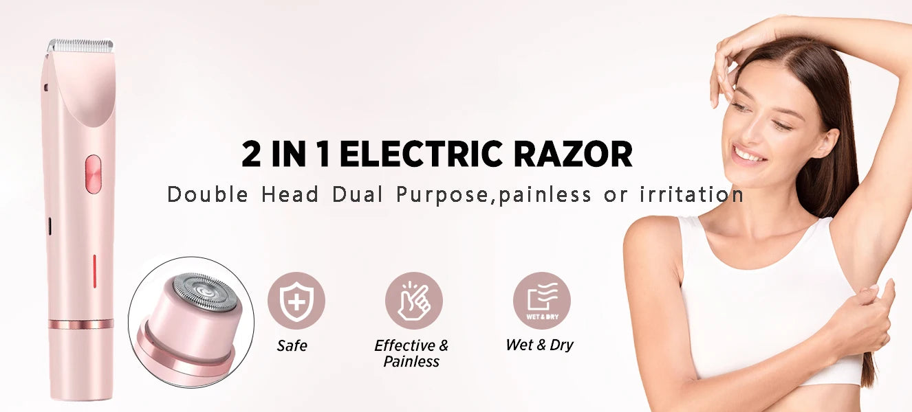 Afeitadora Eléctrica para Mujer - Depiladora Corporal