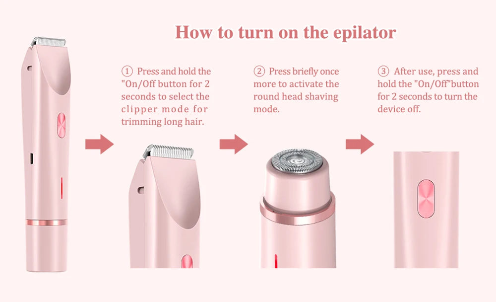 Afeitadora Eléctrica para Mujer - Depiladora Corporal